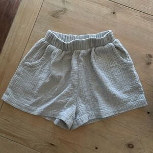 Solai the Label Light Sage Gauze Cotton Shorts